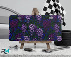 Purple Wisteria Pattern Vanity Plate - Road Muse