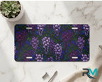 Purple Wisteria Pattern Vanity Plate - Road Muse