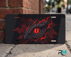 Red Dragon Eye Vanity Plate - Road Muse