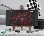 Red Dragon Eye Vanity Plate - Road Muse
