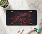 Red Dragon Eye Vanity Plate - Road Muse
