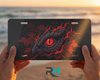 Red Dragon Eye Vanity Plate - Road Muse