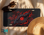 Red Dragon Eye Vanity Plate - Road Muse