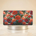 Red Poppy Floral Vanity Plate - Road Muse