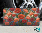 Red Poppy Floral Vanity Plate - Road Muse