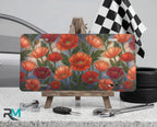 Red Poppy Floral Vanity Plate - Road Muse