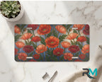 Red Poppy Floral Vanity Plate - Road Muse
