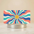 Retro Sunburst Colorful Wave Vanity Plate - Road Muse