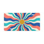 Retro Sunburst Colorful Wave Vanity Plate - Road Muse