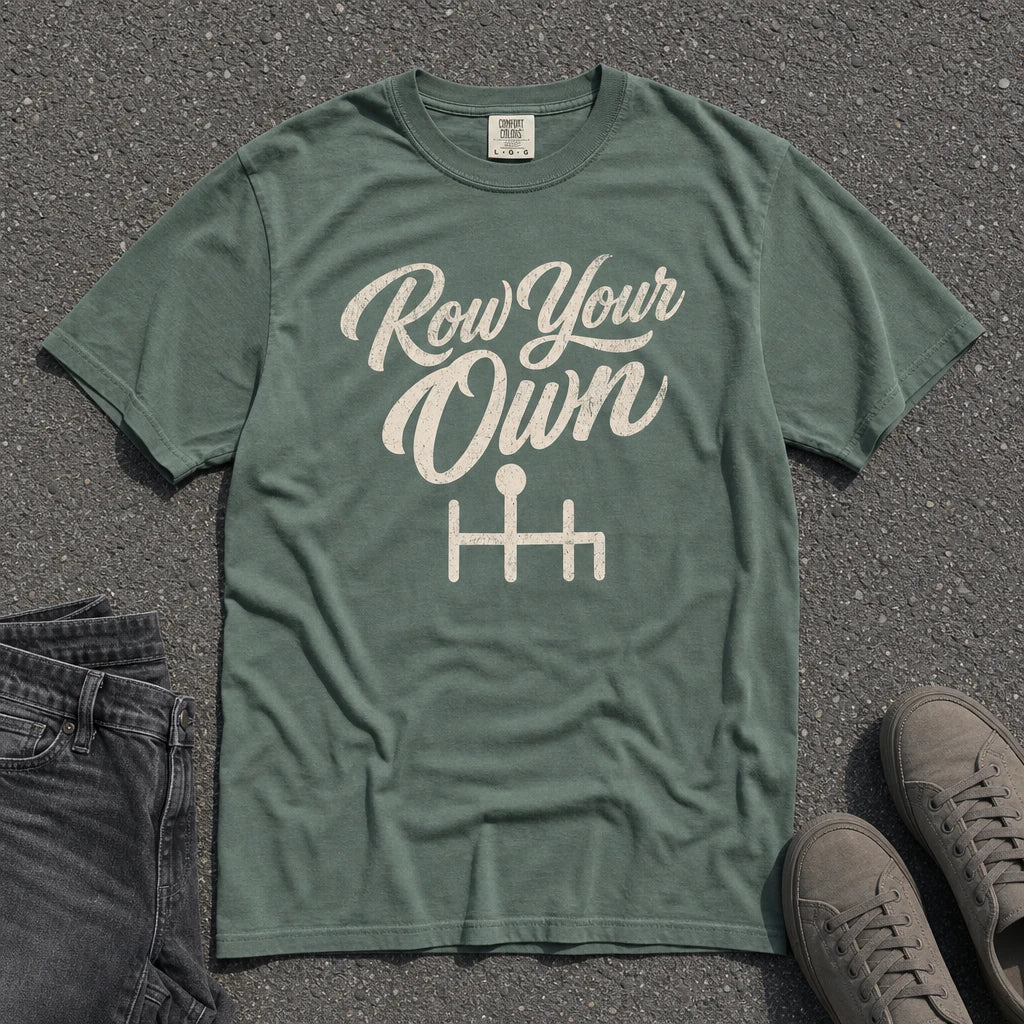Row Your Own Gear Shift Manual Tee - Road Muse
