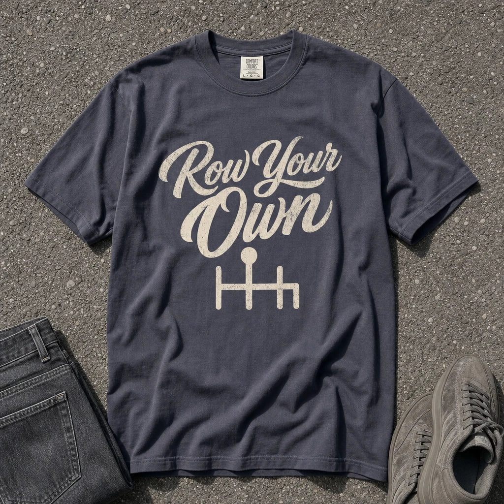 Row Your Own Gear Shift Manual Tee - Road Muse