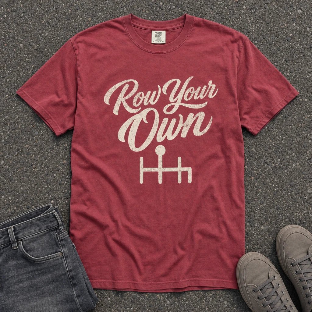 Row Your Own Gear Shift Manual Tee - Road Muse