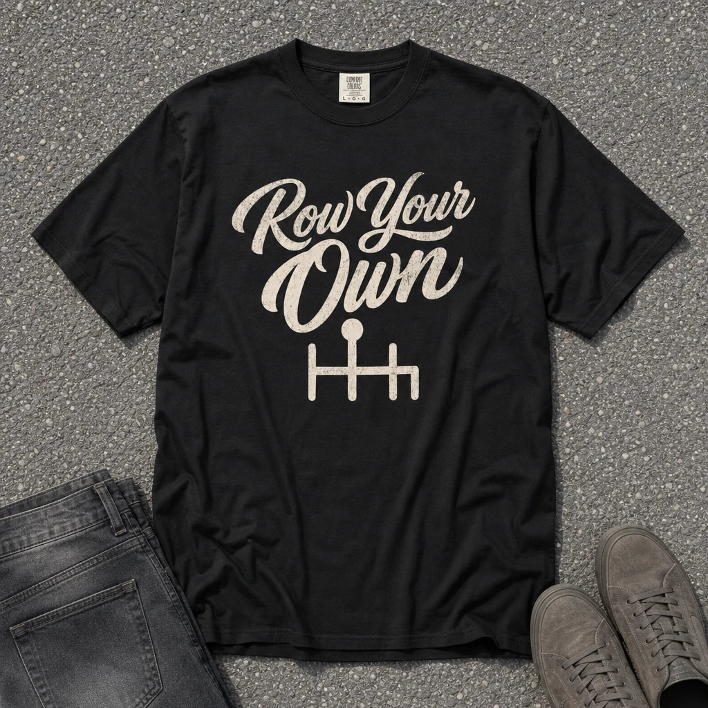 Row Your Own Gear Shift Manual Tee - Road Muse