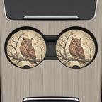 Rustic Owl Car Coasters Set - Road Muse