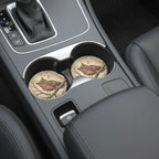 Rustic Owl Car Coasters Set - Road Muse