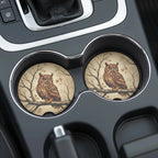 Rustic Owl Car Coasters Set - Road Muse