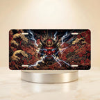 Samurai Mask Lightning Vanity Plate - Road Muse