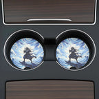 Samurai Wave Car Coasters Set - Road Muse