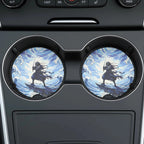 Samurai Wave Car Coasters Set - Road Muse
