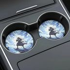 Samurai Wave Car Coasters Set - Road Muse