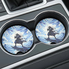 Samurai Wave Car Coasters Set - Road Muse