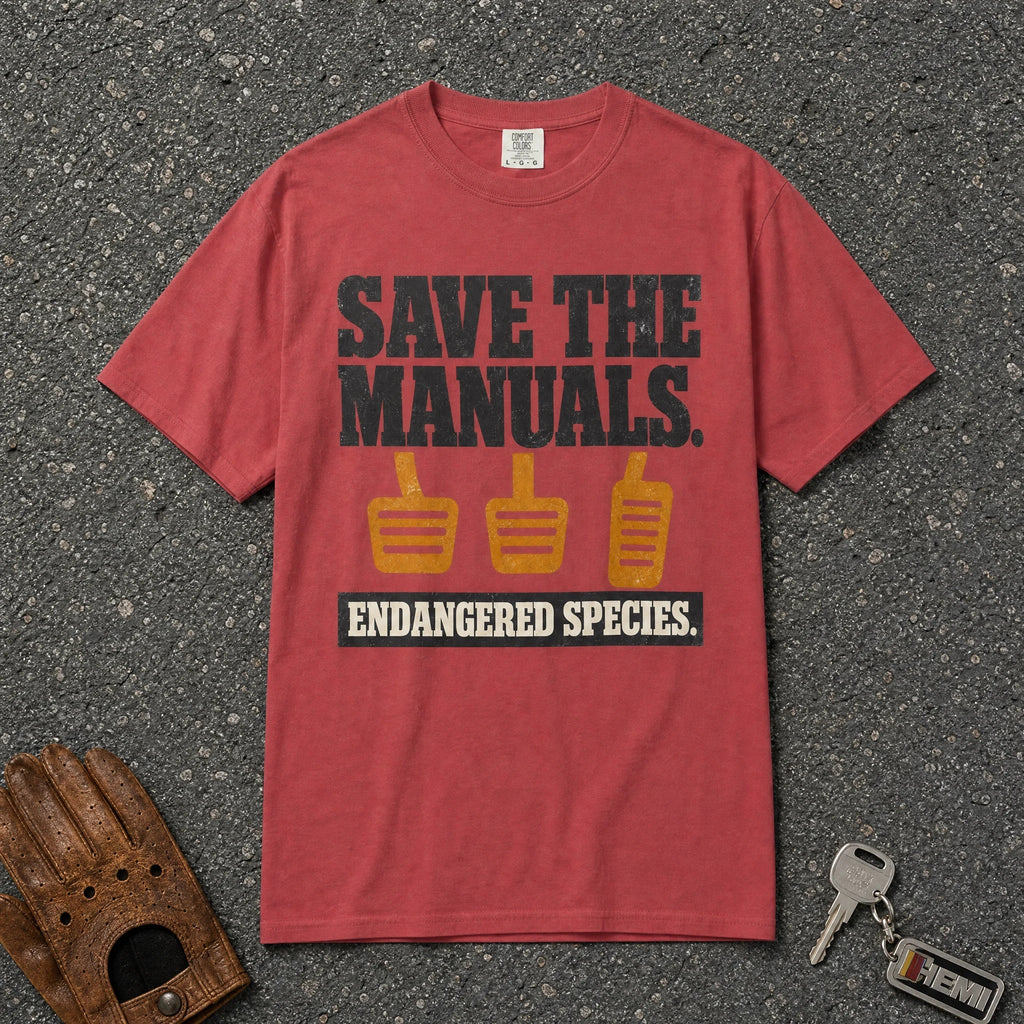 Save the Manuals Endangered Species Tee - Road Muse
