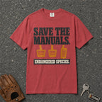 Save the Manuals Endangered Species Tee - Road Muse