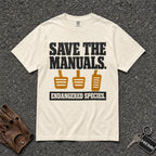Save the Manuals Endangered Species Tee - Road Muse