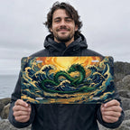Sea Dragon Ocean Waves Vanity Plate - Road Muse