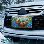 Sea Otter Stained Glass Vanity Plate - Road Muse