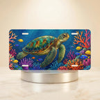 Sea Turtle Ocean Scene Vanity Plate - Road Muse