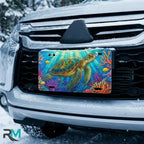 Sea Turtle Ocean Scene Vanity Plate - Road Muse