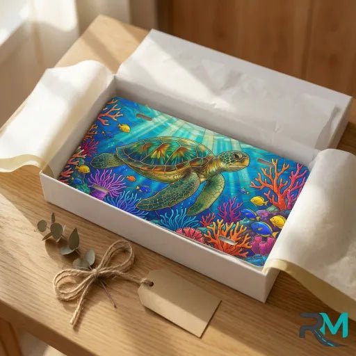 Sea Turtle Ocean Scene Vanity Plate - Road Muse