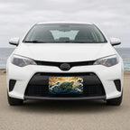 Sea Turtle Ocean Waves Vanity Plate - Road Muse