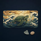 Sea Turtle Ocean Waves Vanity Plate - Road Muse
