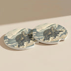 Sea Turtle Wave Car Coasters Set - Road Muse