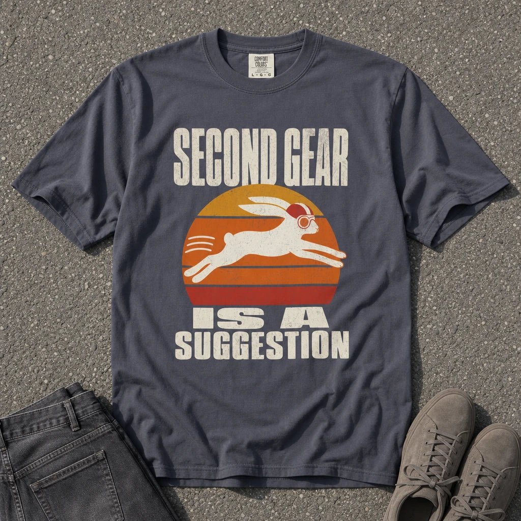 Second Gear Is A Suggestion Retro Hare Tee - Road Muse