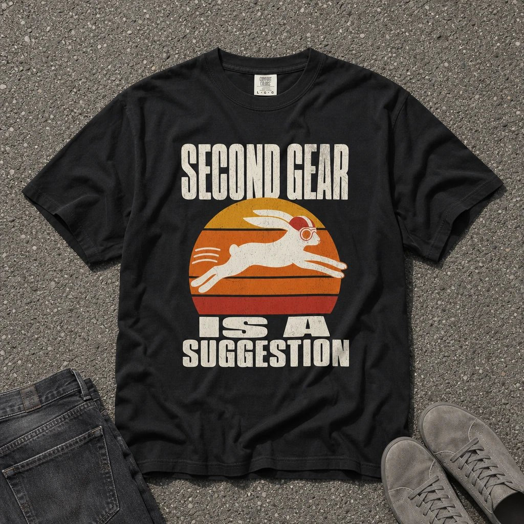 Second Gear Is A Suggestion Retro Hare Tee - Road Muse