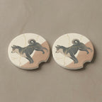 Shiba Inu Kintsugi Car Coasters Set - Road Muse