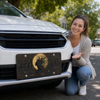 Silhouette Tree Moon Nature Vanity Plate - Road Muse