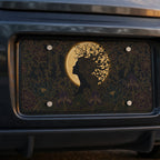 Silhouette Tree Moon Nature Vanity Plate - Road Muse