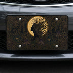 Silhouette Tree Moon Nature Vanity Plate - Road Muse