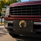 Silhouette Tree Moon Nature Vanity Plate - Road Muse