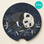 Sleeping Panda Car Coasters Set - Road Muse