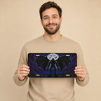 Mothman Silhouette Moonlit Vanity Plate