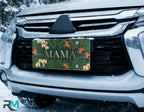 Tropical Floral Mama Vanity Plate