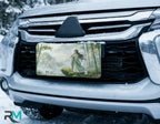 Forest Spirit Flute Player Bamboo Vanity Plate