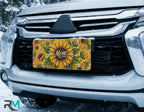 Sunflower Mom Vanity Plate