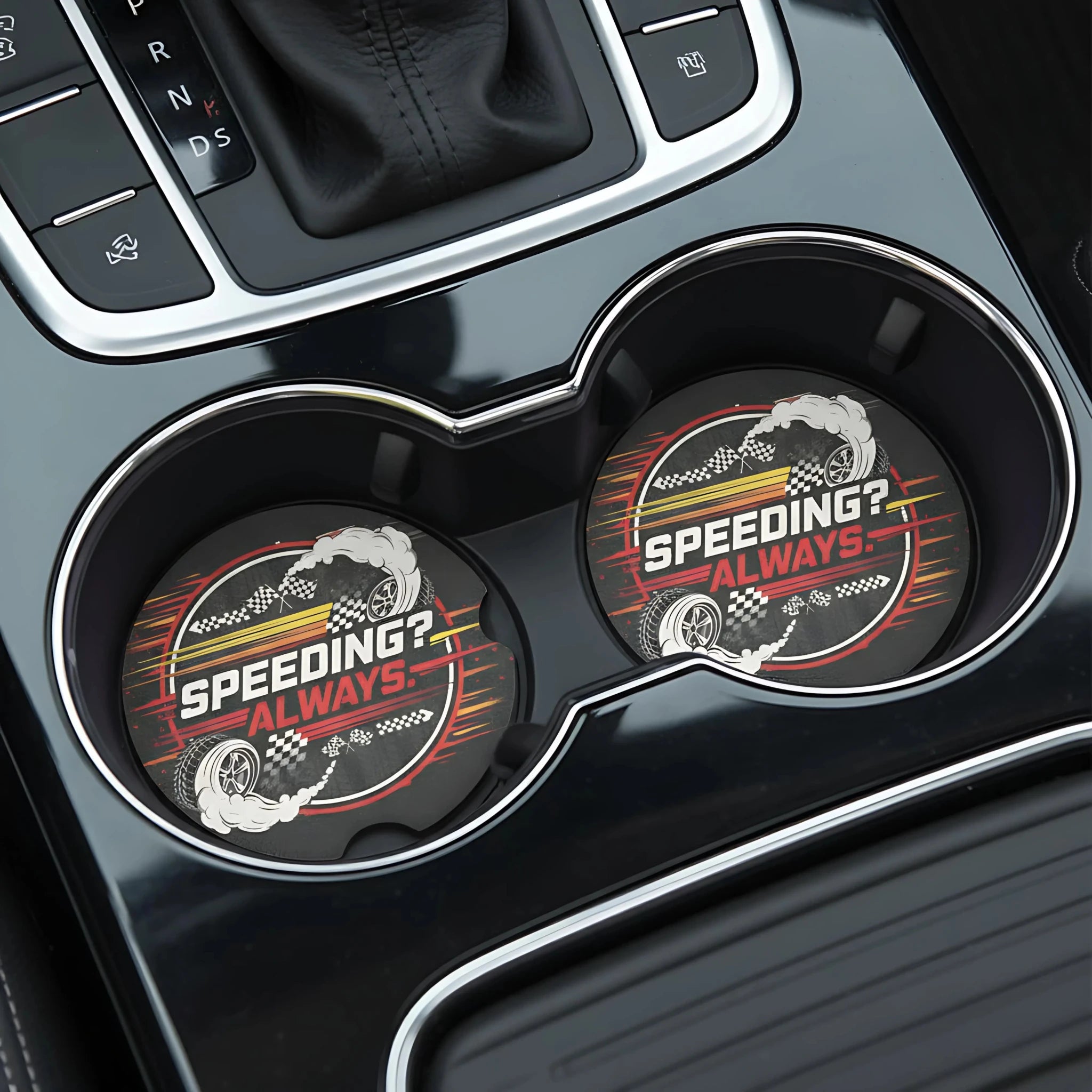 Speeding? Always Car Coasters Set - Road Muse