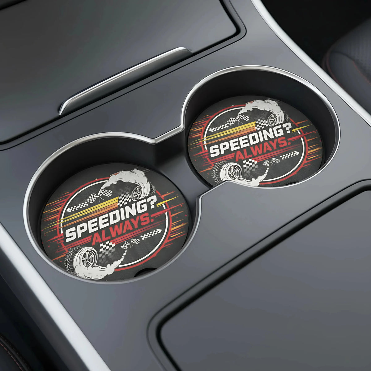 Speeding? Always Car Coasters Set - Road Muse